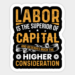 Happy USA labor day typography Sticker